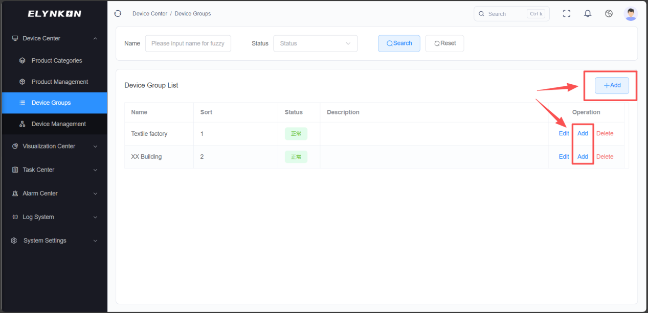 Add Device Group
